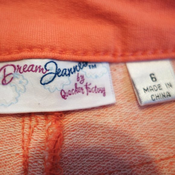 Quacker Factory Dream Jeannes Orange Pants size 6 NWT - Picture 7 of 7